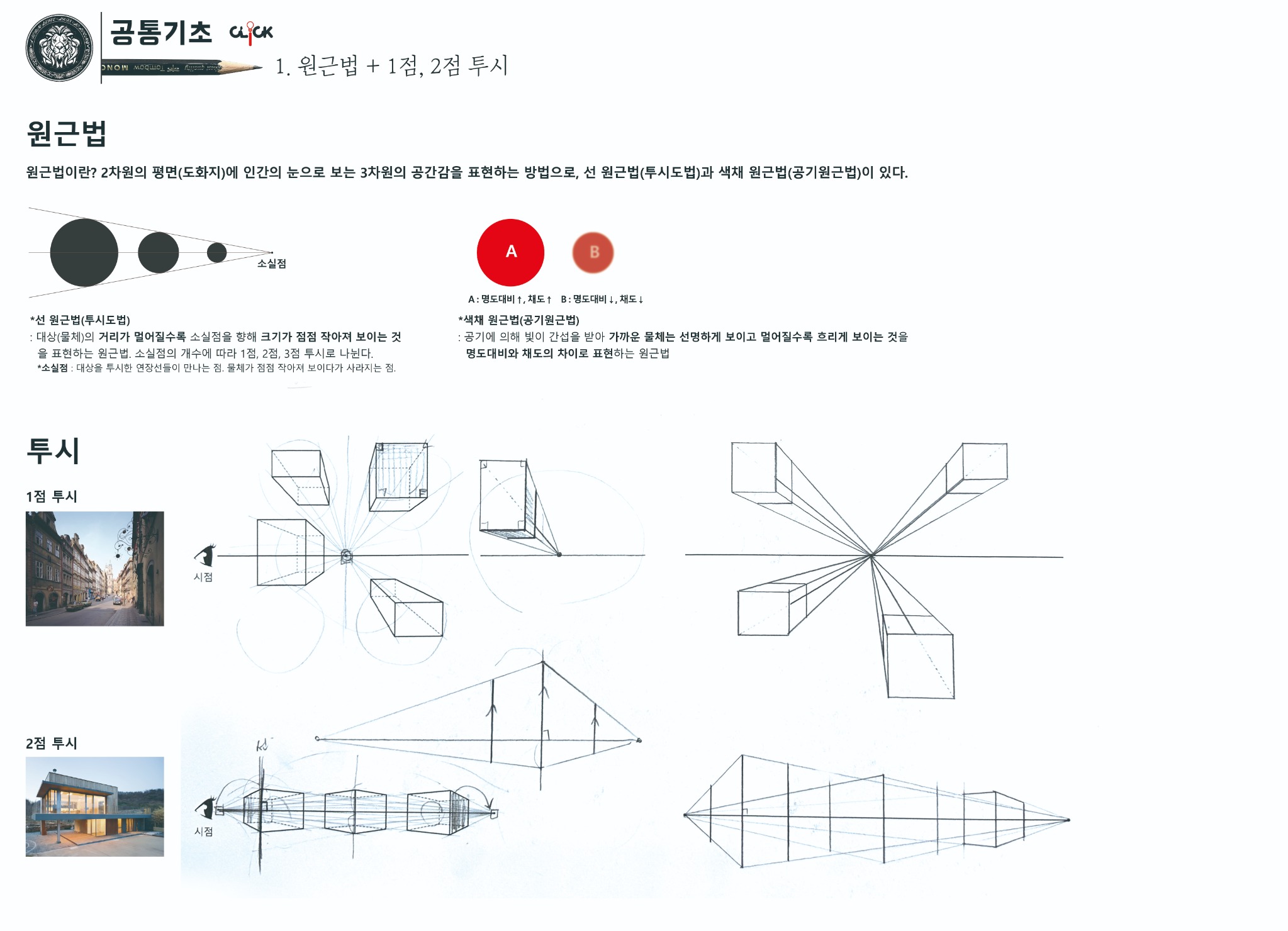 원근법과 투시 기초 교재
